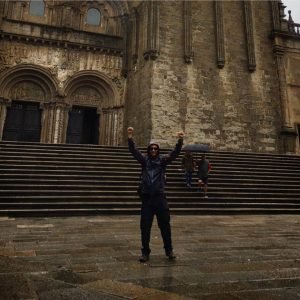 Arriving in Santiago de Compostela Camino