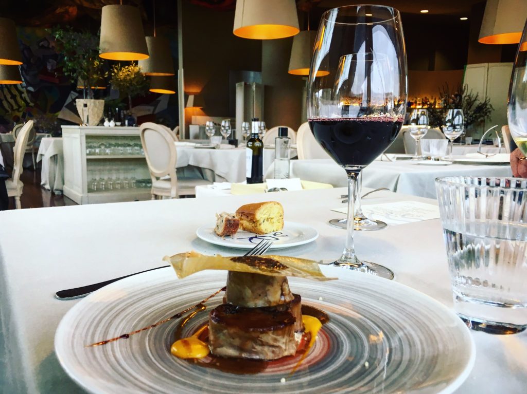 Foie at Restaurant Etxanobe in Bilbao