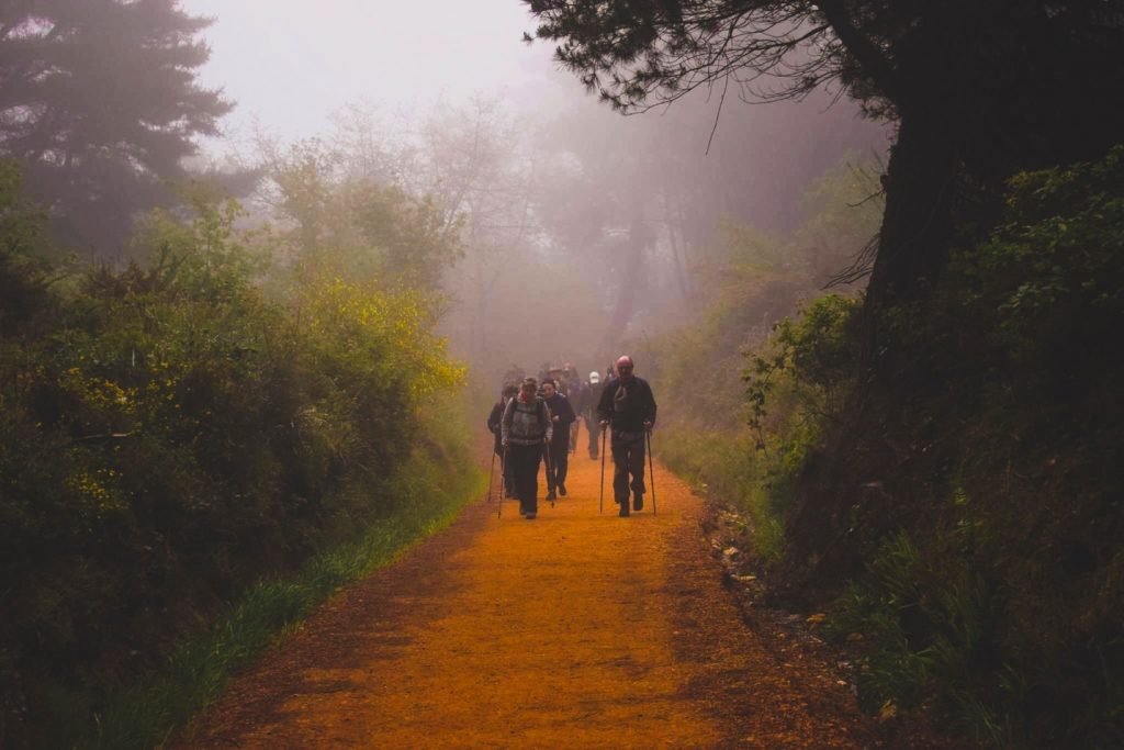 Morning mist on the Camoni de Santiago Portomarín to Palas de Rei
