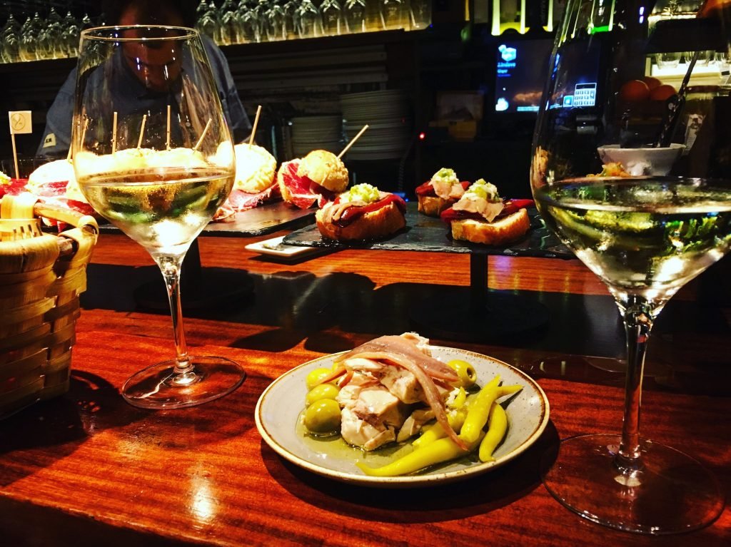 Pintxos and Txakoli in San Sebastian