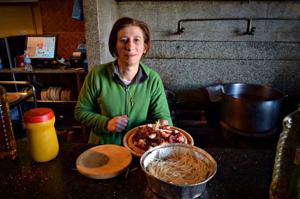 Pulperia Ezequiel in Melide - the best pulpo on the Camino de Santiago