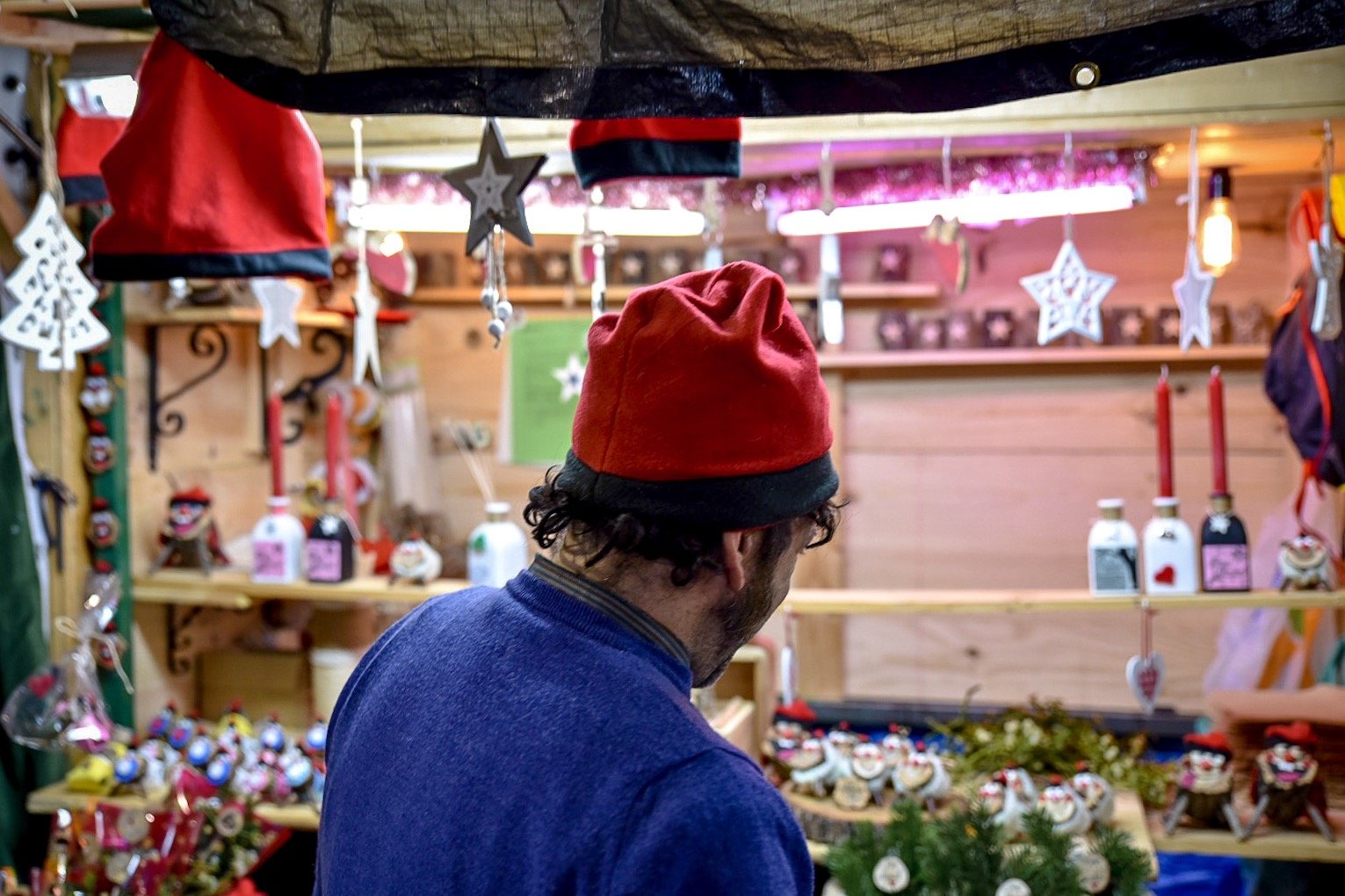 Fira de Santa Llucia Christmas Market Barcelona