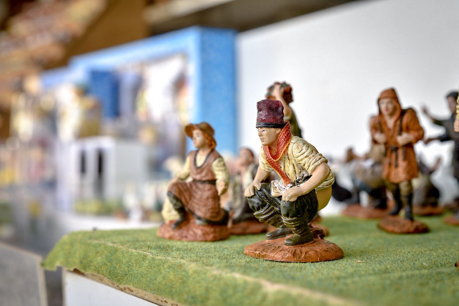 Traditional El Caganer - Catalan Christmas shitting figurine in Barcelona