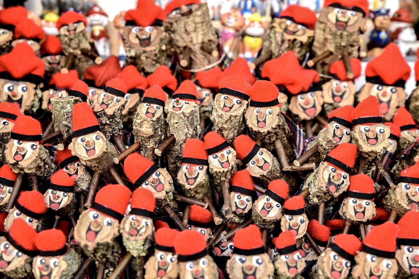 Caga Tió Christmas log in Barcelona Christmas market