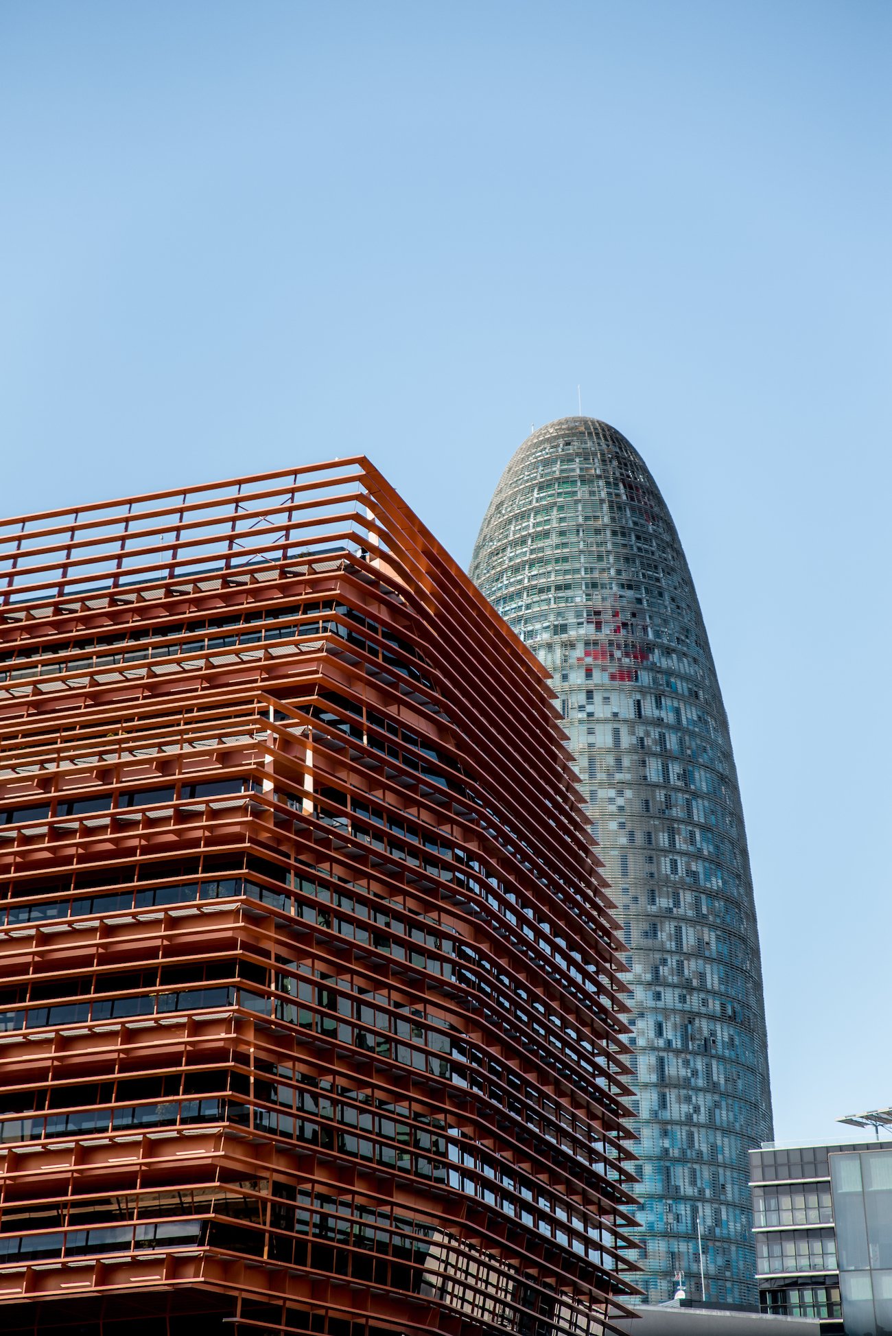CMT Building Barcelona with Torre Glòries Barcelona / Torre Agbar behind / by Ben Holbrook