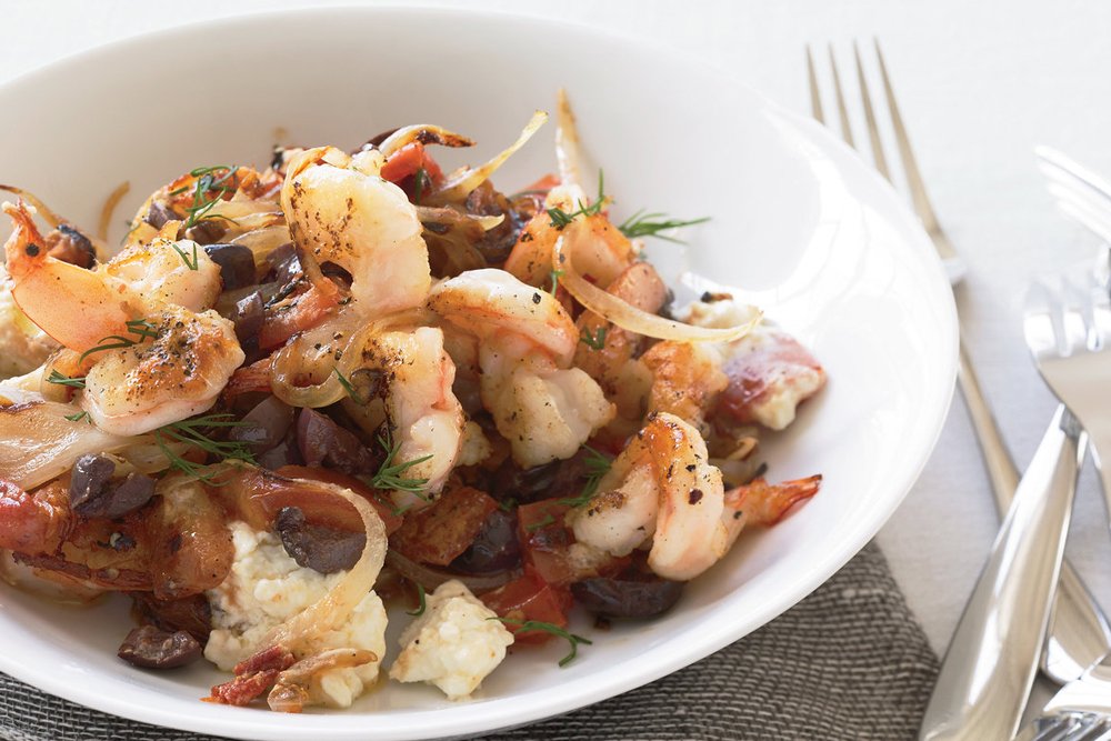 Greek saganaki-shrimp recipe