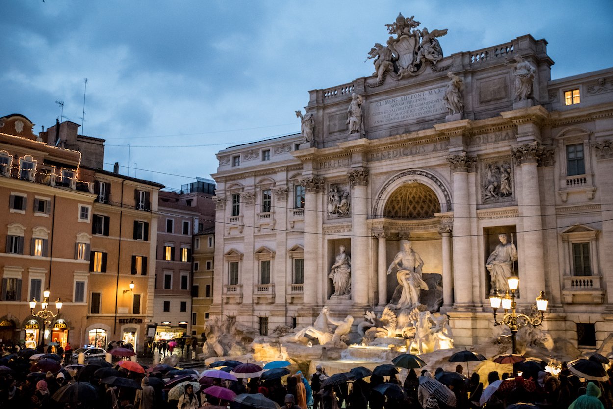 Trevi Fountain at night - by Ben Holbrook