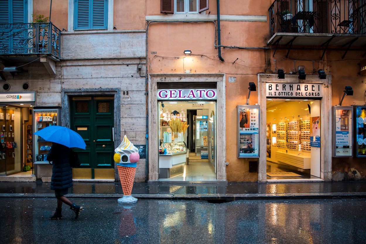 where to eat the best gelato in Rome - by Ben Holbrook.
