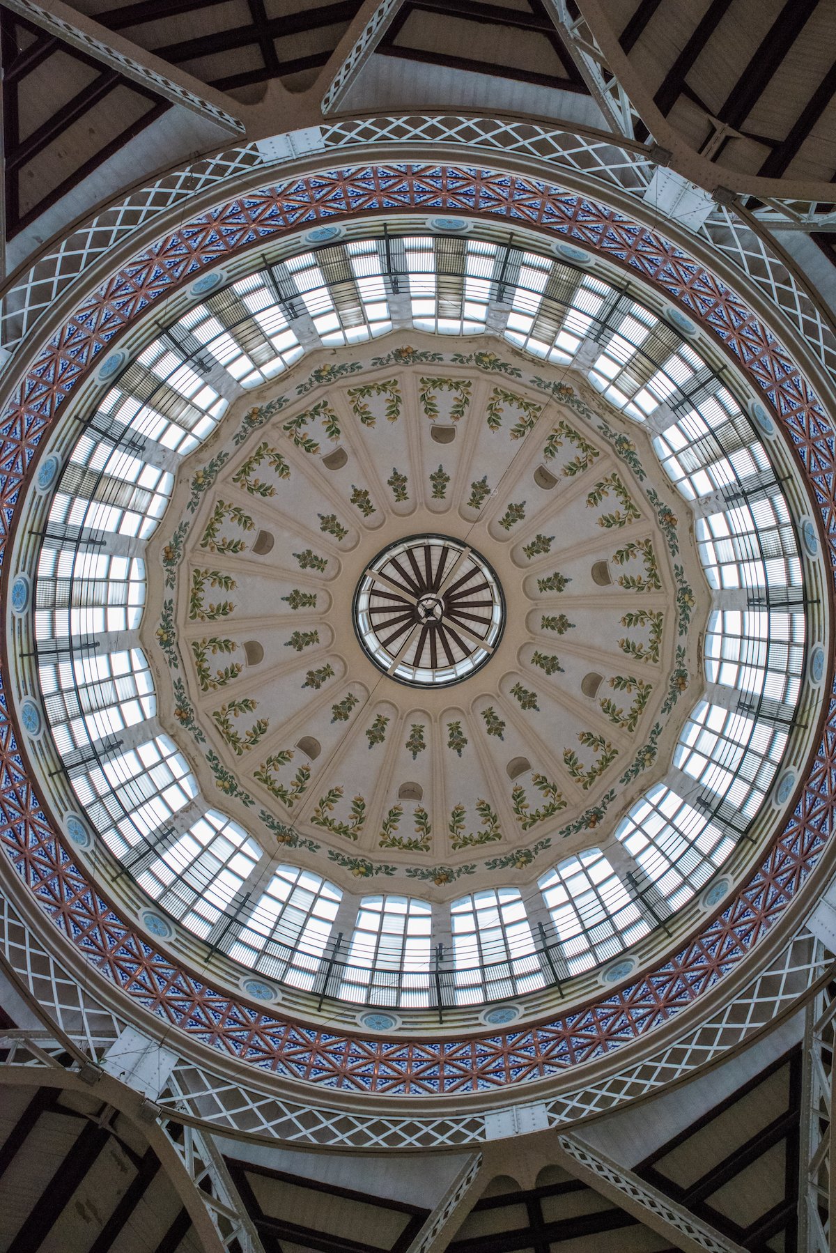 Valencia's Central Market Art Deco Dome - by Ben Holbrook