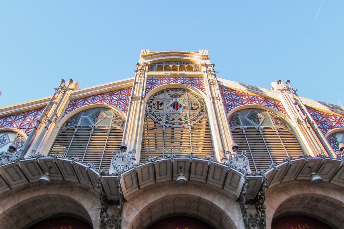Valencia Central Market Art Deco Facade - by Ben Holbrook