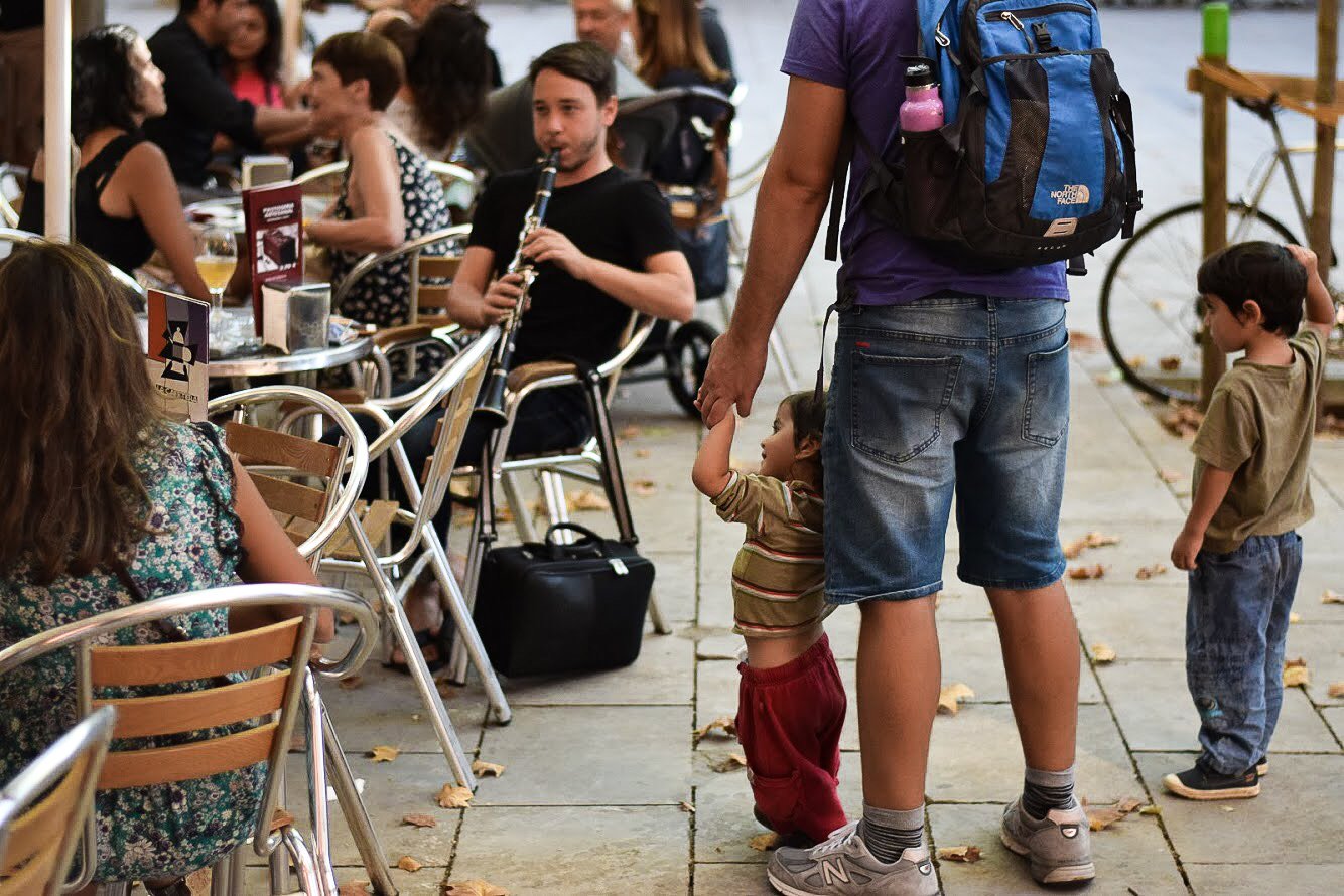 Street life and live music in Gracia, Barcelona - by Ben Holbrook from Driftwood Journals