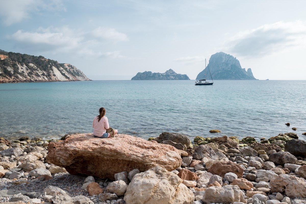 Views over Es Vedra at Cala d'Hort. - by Ben Holbrook.