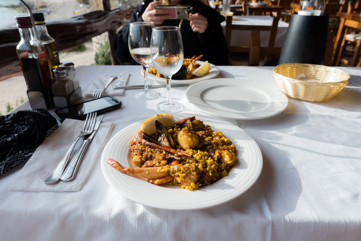 Paella at Restaurant el Carmen de Cala d'Hort, Ibiza - by Ben Holbrook Paella at Restaurant el Carmen de Cala d'Hort, Ibiza - by Ben Holbrook