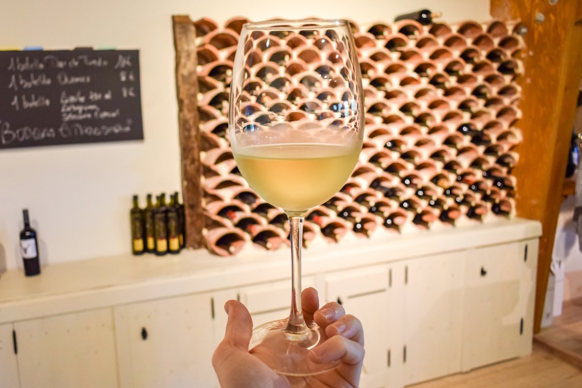 Wine tasting at Bodega Miradorio de Ruiloba in Cantabria. 
