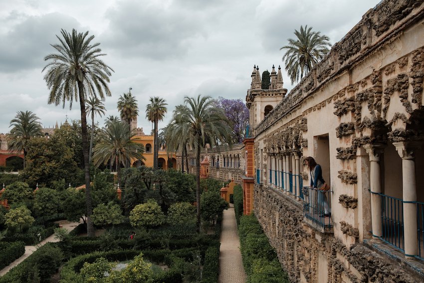 the Gardens Inside Real Alcázar (Royal Palace), Seville - by Ben Holbrook from DriftwoodJournals.com