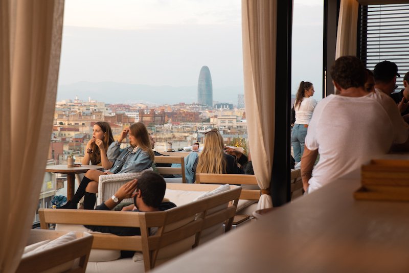 Rooftop Bar Barcelona Edition Hotel, Born Barrio Barcelona (Spain) - by Ben Holbrook from DriftwoodJournals.com-11