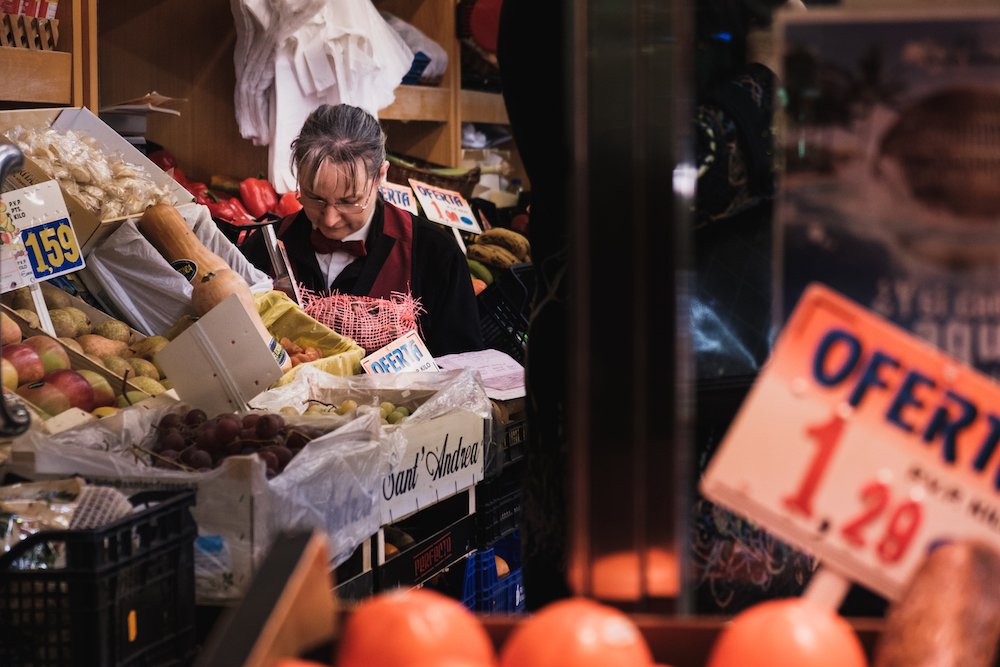 Gijon fruit & veg shop (December 2018). Gijon fruit & veg shop (December 2018).