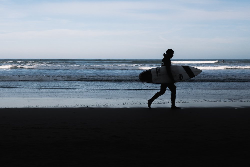 Surfers at Gijon's glorious Playa de San Lorenzo. Surfers at Gijon's glorious Playa de San Lorenzo.