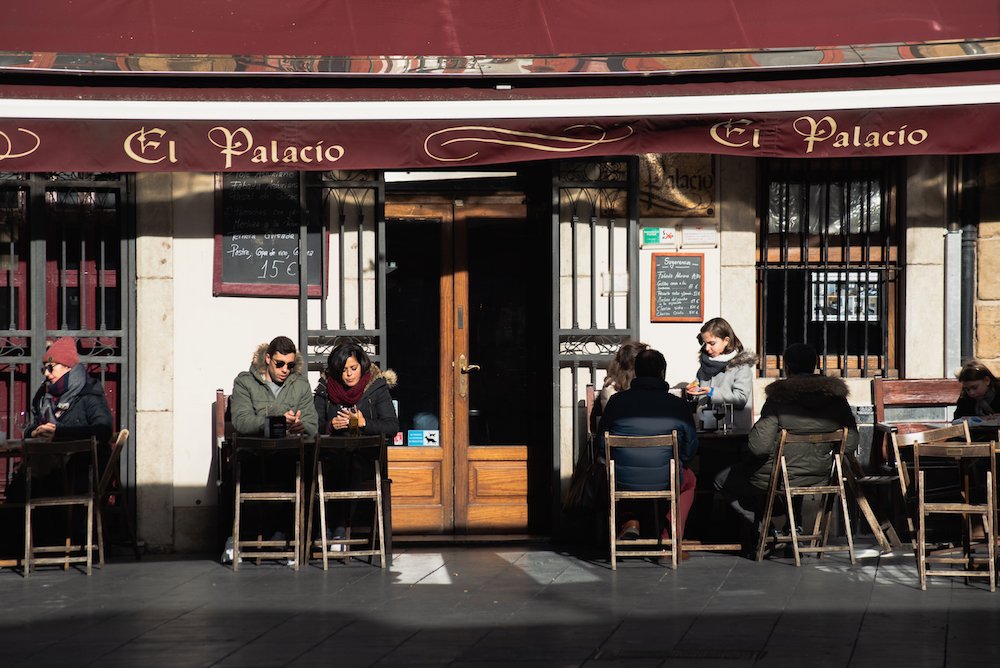 A traditional Asturian Sidreria in Gijon. El Palacio Sidreria, Gijon, Asturias, northern Spain.