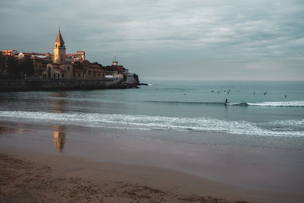 Surfing at dusk. Gijon. Asturias, northern Spain - by Ben Holbrook from DriftwoodJournals.com Surfing at dusk. Gijon. Asturias, northern Spain - by Ben Holbrook from DriftwoodJournals.com