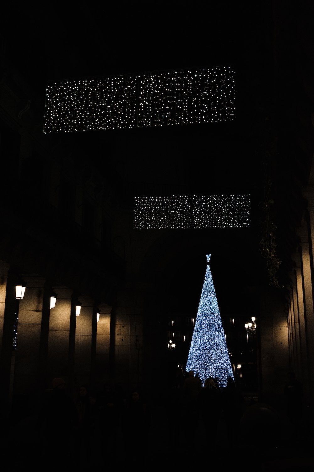 Madrid Christmas Tree and Decorations in Plaza Mayor - by Ben Holbrook from DriftwoodJournals.com