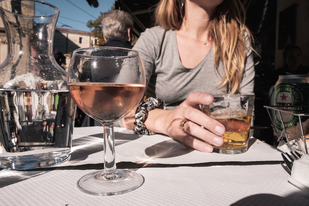 Drinking wine in Montpellier, Southern France - by Ben Holbrook from DriftwoodJournals.com-4
