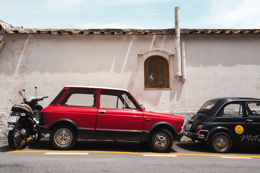 Old Fiats in Positano, Italy Tavel Photography By Ben Holbrook from DriftwoodJournals.com-4183