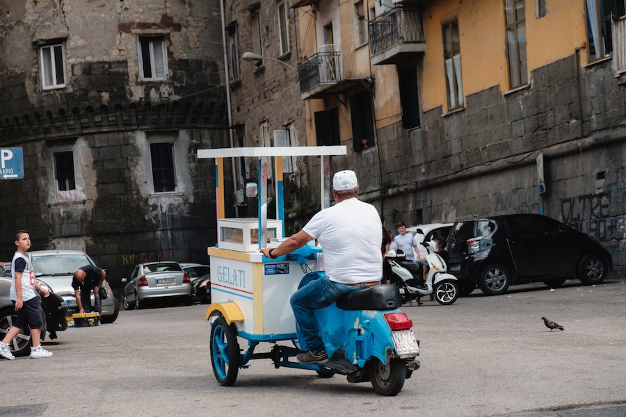 Gelato Scooter Stall in Naples, Italy Tavel Photography By Ben Holbrook from DriftwoodJournals.com-4948