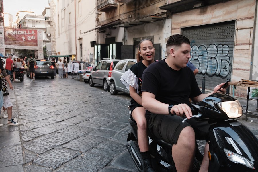 Crazy Scooter Riders with No Helmets in Naples, Italy Tavel Photography By Ben Holbrook from DriftwoodJournals.com-5122