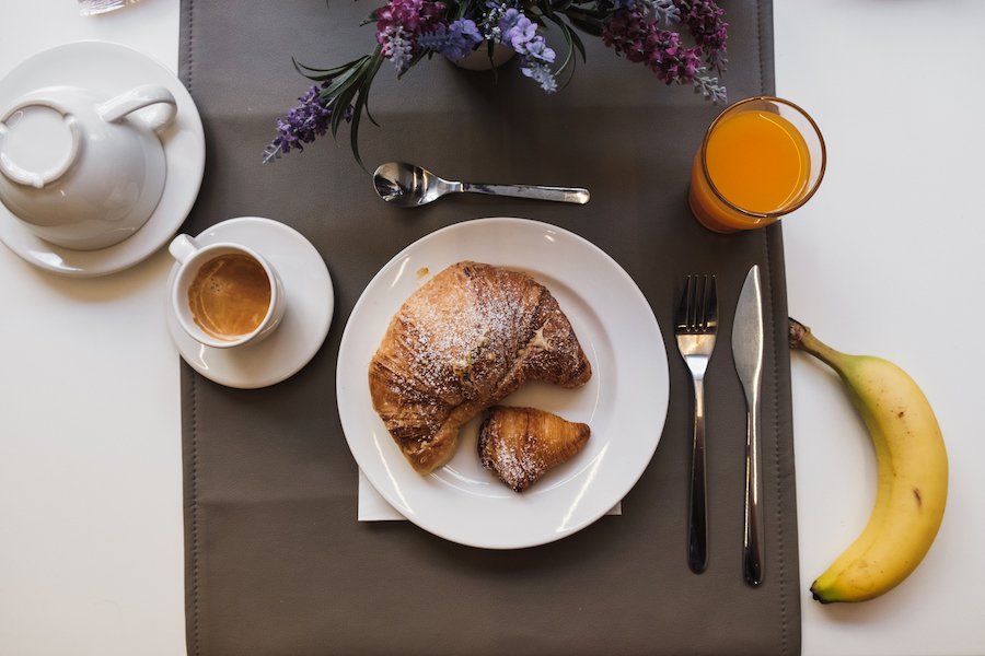 Breakfast at the Fontanina Suites in Naples.