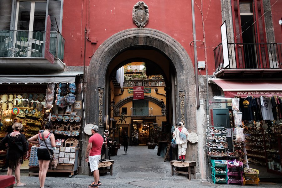 Via San Gregorio Armeno in Naples Centro Storico - AKA Christmas Alley - by Ben Holbrook Colour