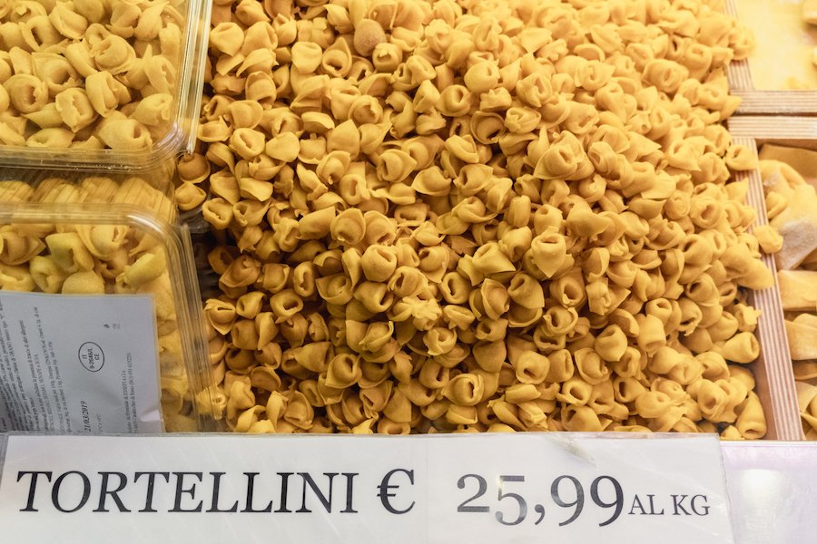 Tortellini at Mercato di Mezzo in Bologna,, Italy Photography By Ben Holbrook from DriftwoodJournals.com-6520