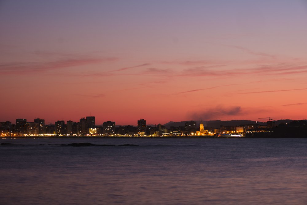 Gijón sunset, Asturias, northern Spain by Ben Holbrook from DriftwoodJournals.com
