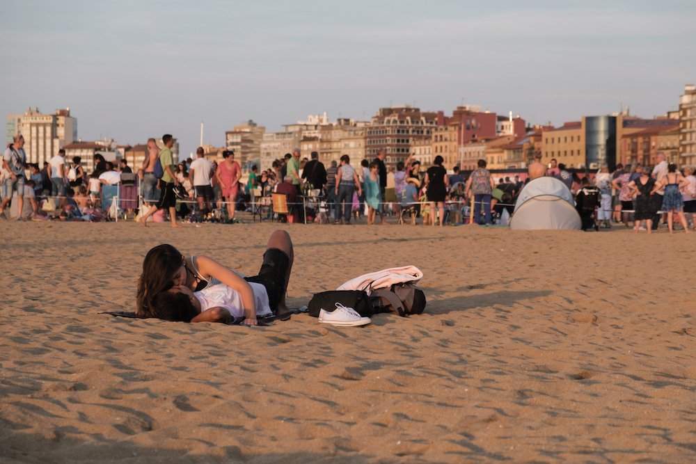 Sunset in Gijon, Asturias, northern Spain by Ben Holbrook from DriftwoodJournals.com