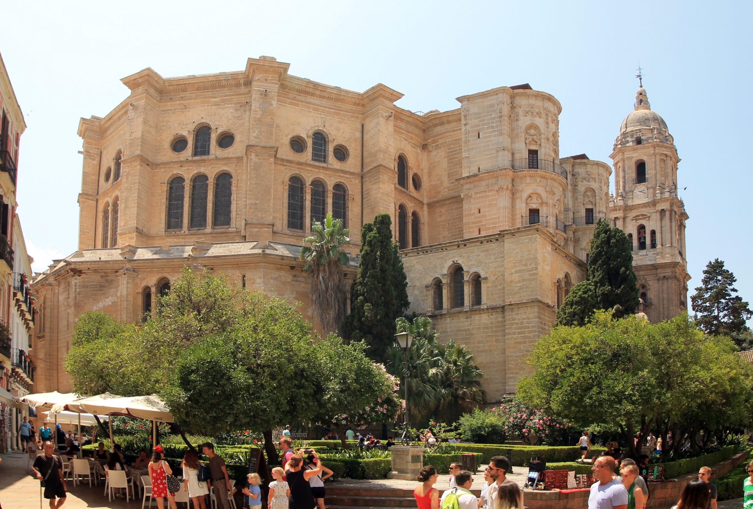 View of the CATHEDRAL OF MALAGA (Andalusia, Spain) from the north-east angle.