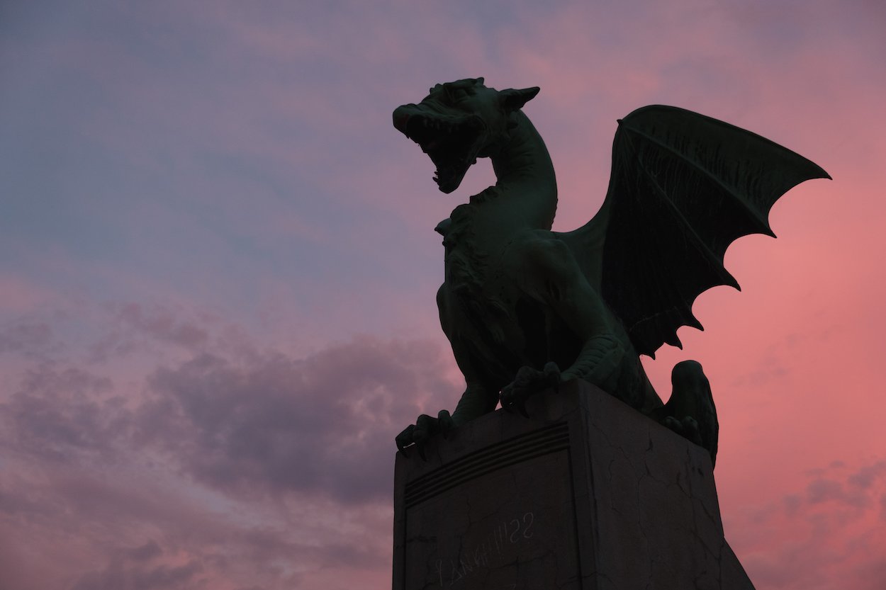 Ljubljana dragon bridge, Slovenia Travel Photography by Ben Holbrook from DriftwoodJournals.com-7580