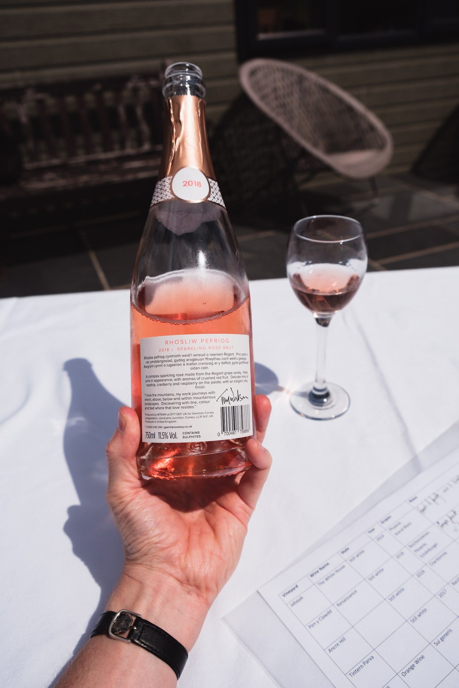 Rhosliw Pefriog Sparkling by Gwinllan Conwy Vineyard, 2018
