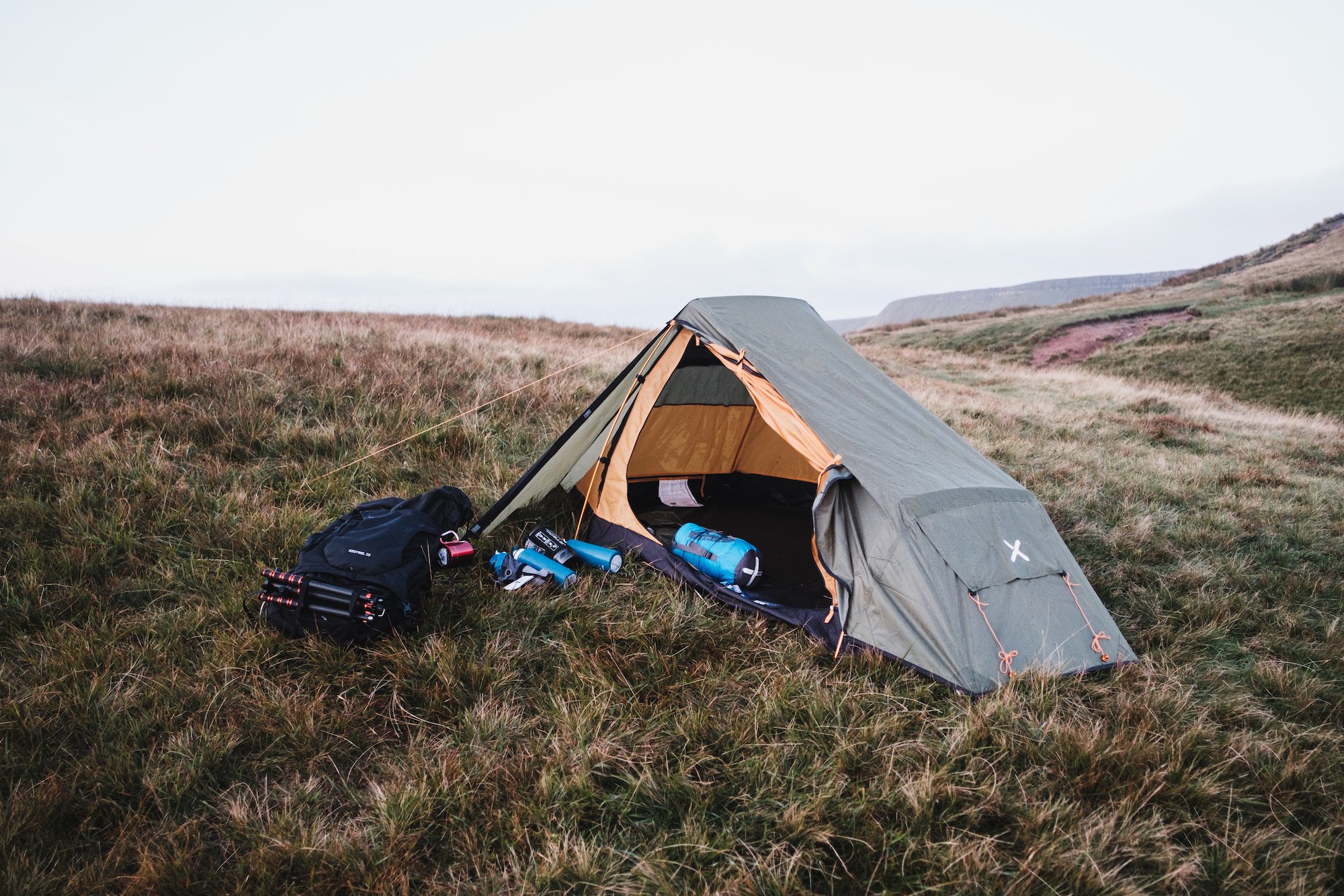 Wild Camping Pen Y Fan Mountain, Brecon Beacons, South Wales, UK - by Ben Holbrook from DriftwoodJournals.com-146