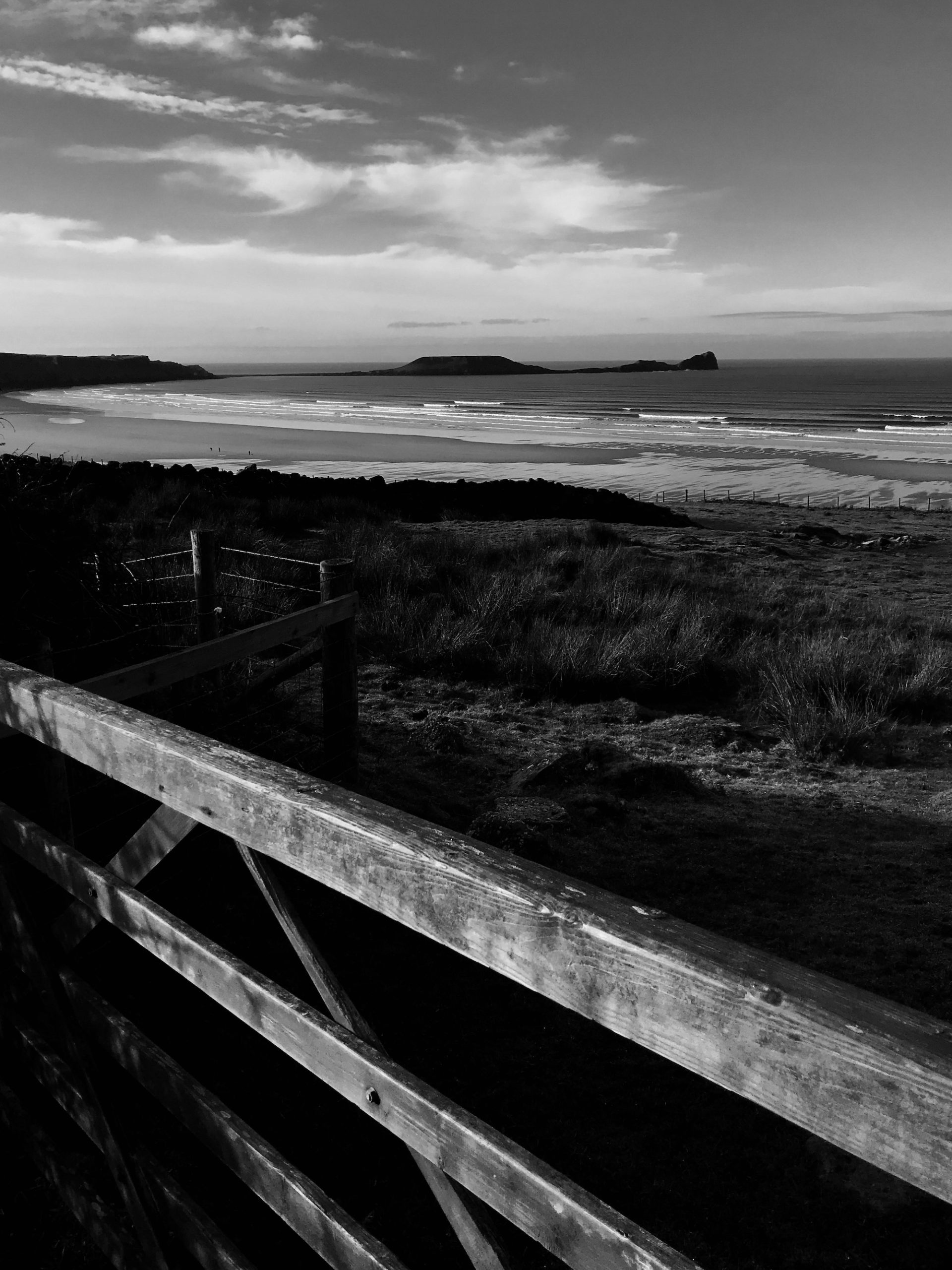 Rhossili Bay Beach Gower Peninsula Black and White Photographs - Copyright Ben Holbrook from DriftwoodJournals.com5