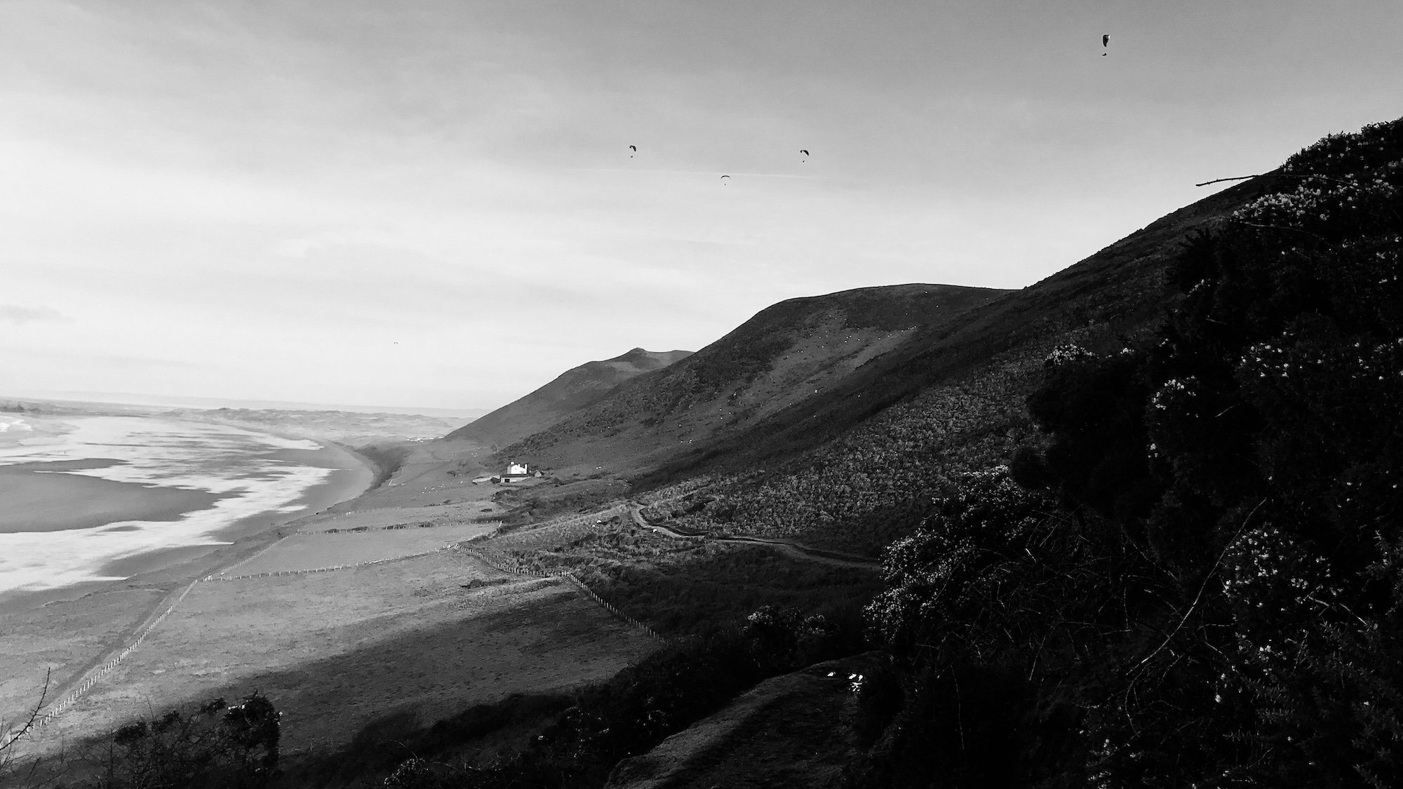 Rhossili Bay Beach Gower Peninsula Black and White Photographs - Copyright Ben Holbrook from DriftwoodJournals.com5