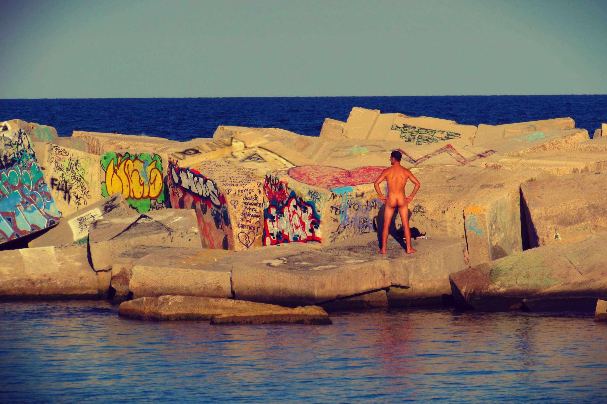 San Sebastian nudist beach Barcelona
