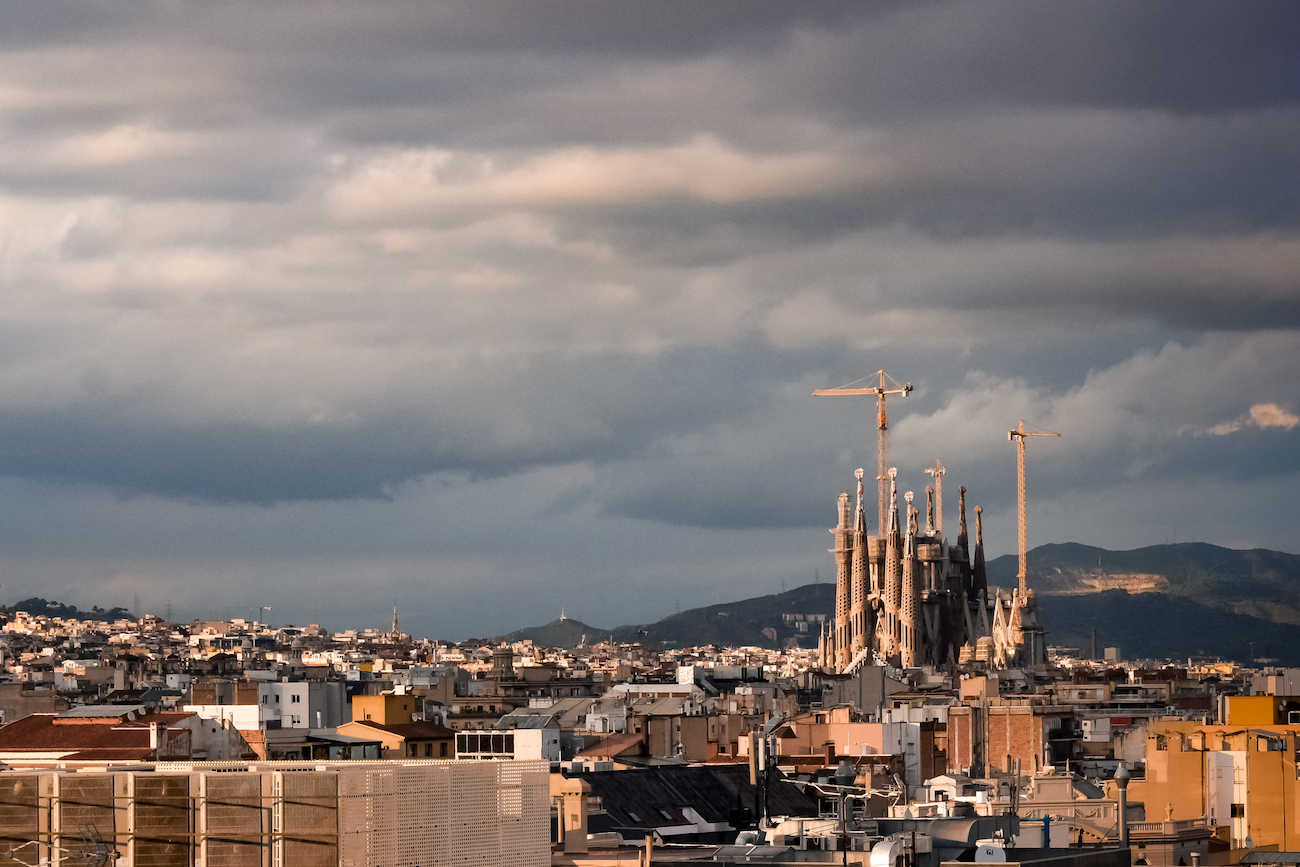 View of Sagrada Familia Barcelona from Avenida Palace Hotel - by Ben Holbrook View of Sagrada Familia Barcelona from Avenida Palace Hotel - by Ben Holbrook