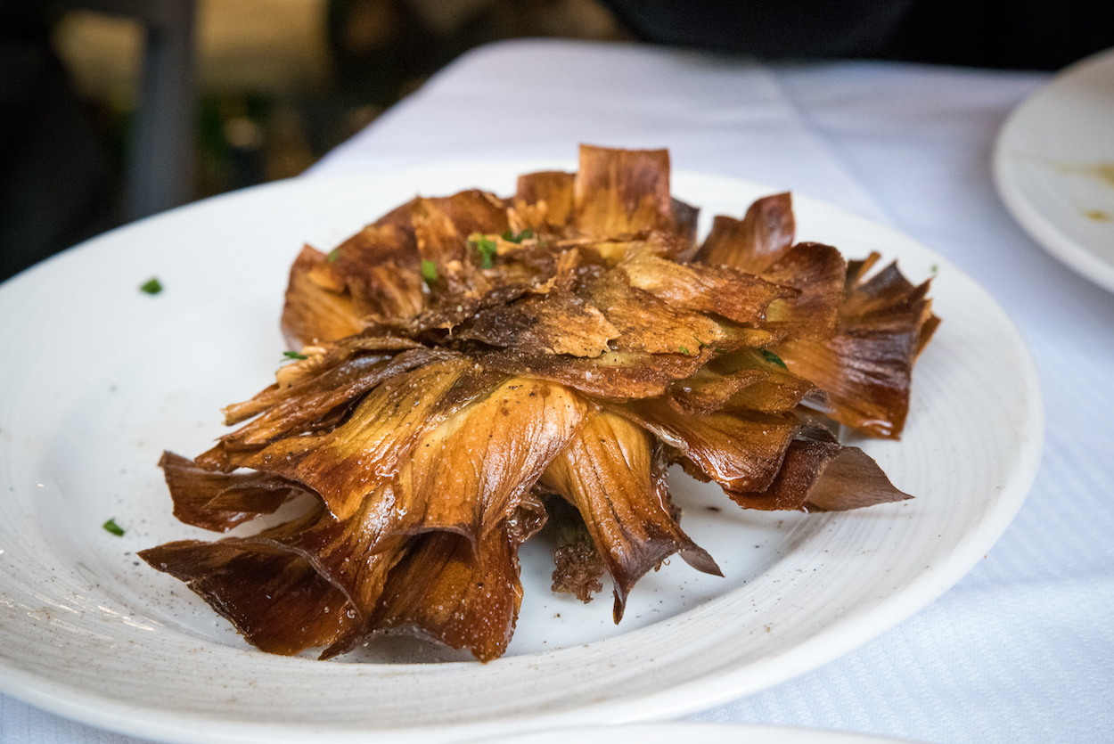 The best Carciofi Alla Giudea (Jewish artichokes) in Rome - by Ben Holbrook