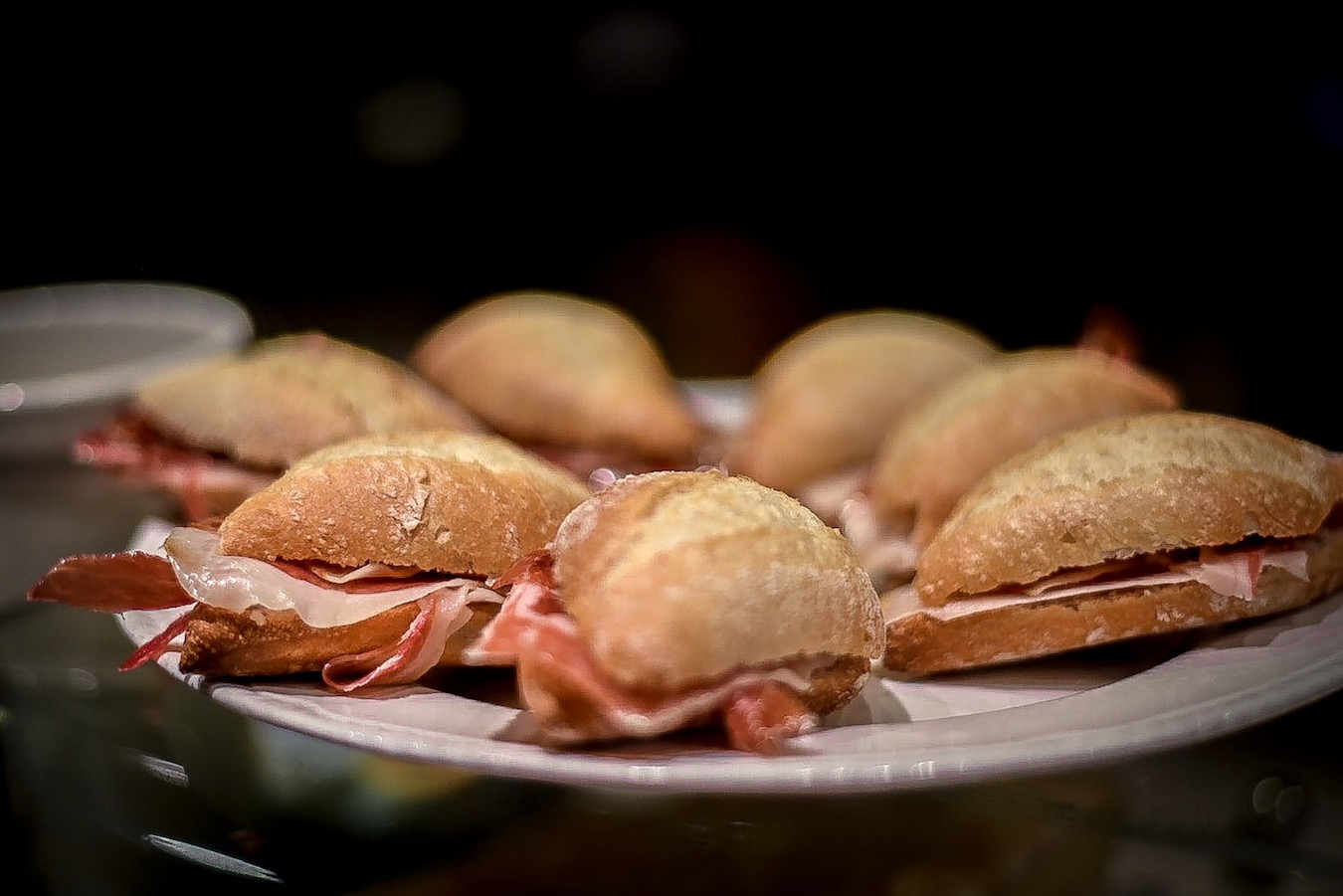Jamon sandwiches in Santander, Spain.