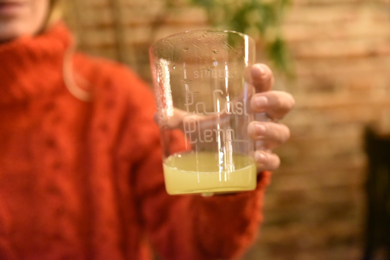 Drinking Asturian cider in Llanes, Asturias, northern Spain