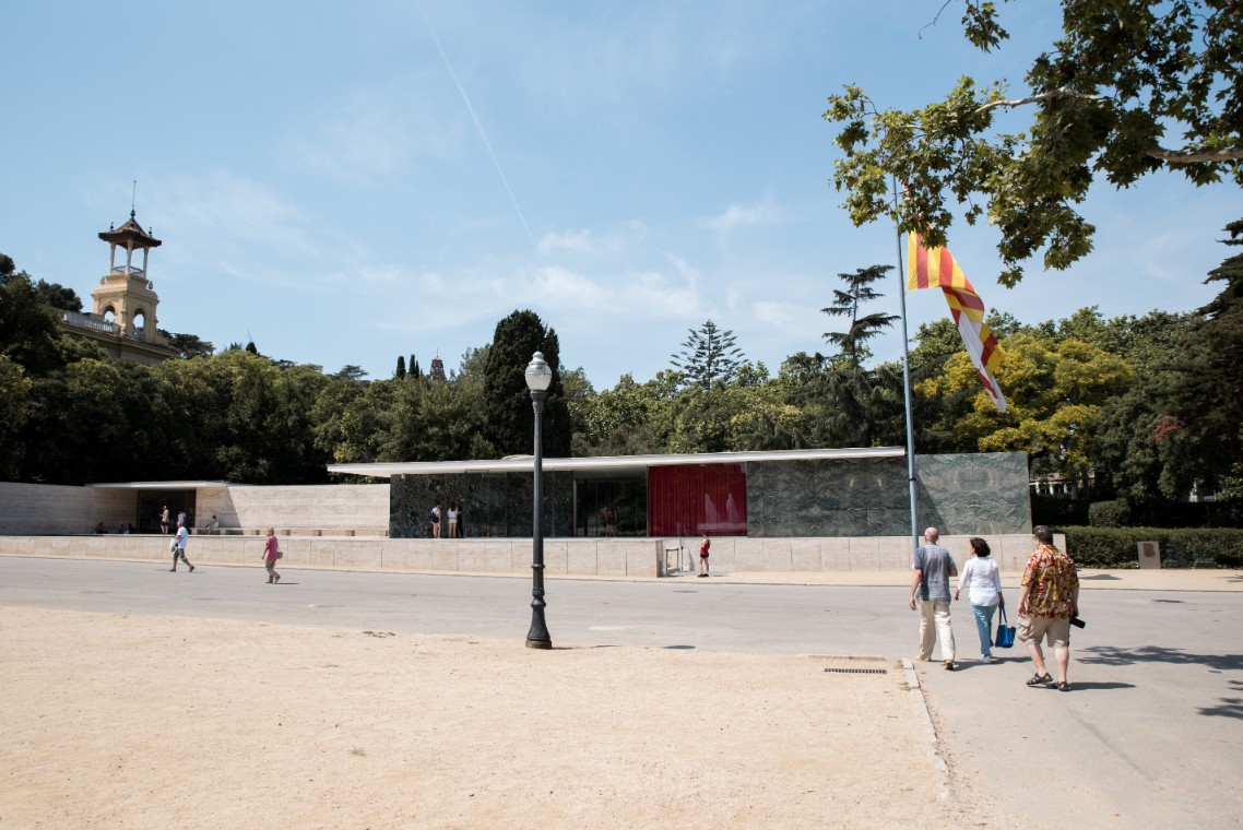 German Pavilion Barcelona - Modern architecture in Montjuic, Barcelona. German Pavilion Barcelona - Modern architecture in Montjuic, Barcelona.