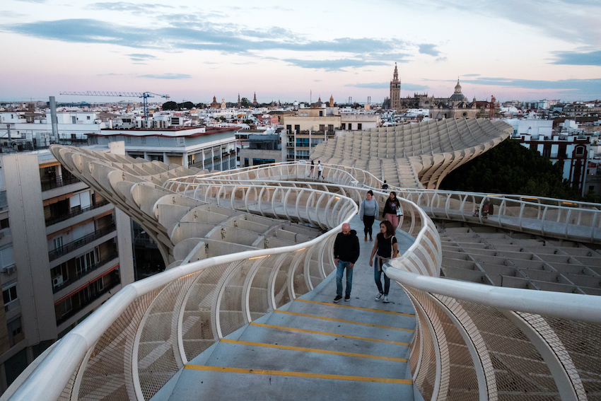 The rooftop of Seville's Metropol Parasol (AKA Las Setas) - by Ben Holbrook from DrifwoodJournals.com
