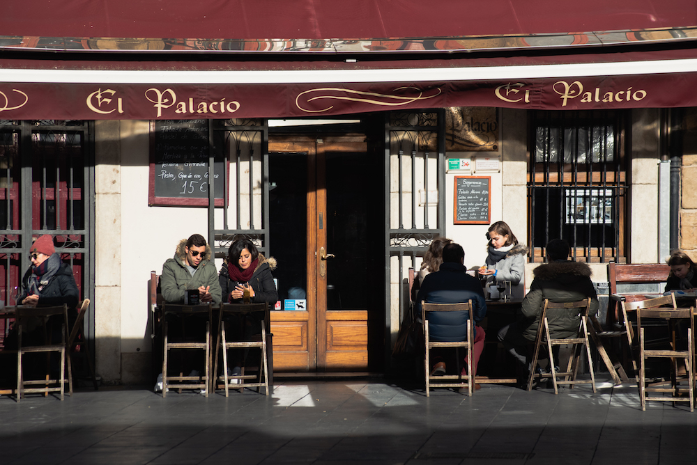 A traditional Asturian Sidreria in Gijon. El Palacio Sidreria, Gijon, Asturias, northern Spain.