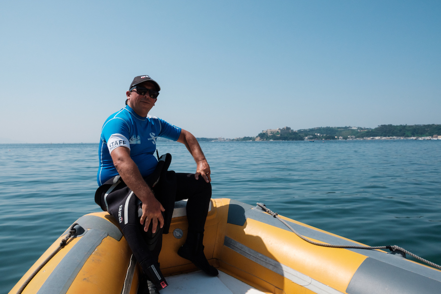 Alessandro Dive Instructor at Baia Diving - by Ben Holbrook