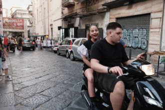 Crazy Scooter Riders with No Helmets in Naples, Italy Tavel Photography By Ben Holbrook from DriftwoodJournals.com-5122